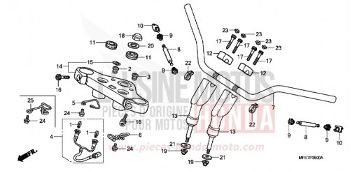 HANDLE PIPE/TOP BRIDGE (VT750C2/C2F/C2S) VT750C28 de 2008